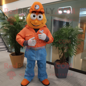 Oransje Aglet maskot drakt...