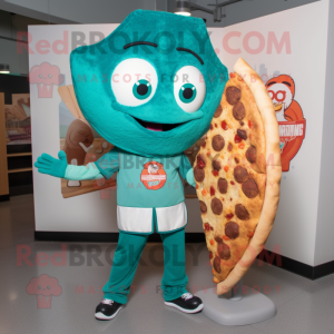 Postava maskota Teal Pizza...