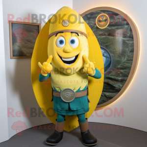 Gelber Maskottchen Kostüm...