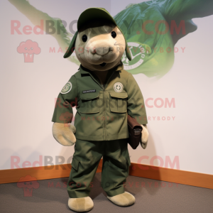 Green Navy Seal mascotte...