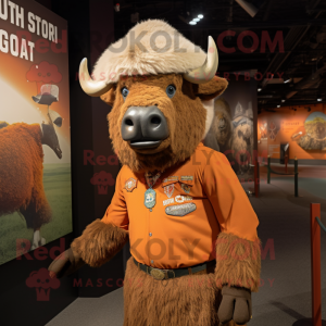 Rust Bison maskot kostume...