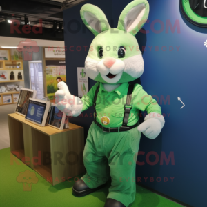 Grøn kanin maskot kostume...