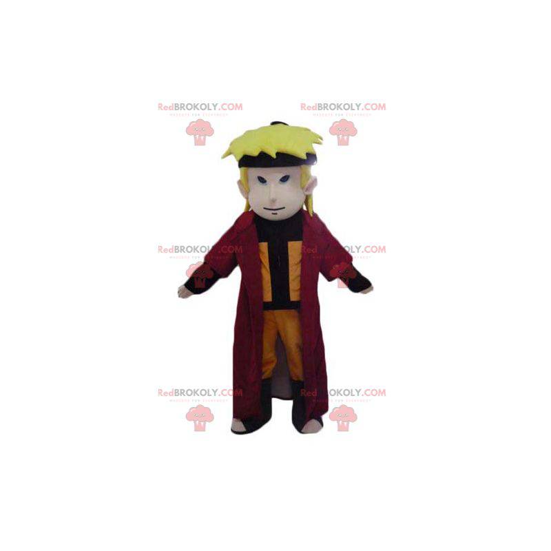 Personaje de manga samurai rubio niño mascota - Redbrokoly.com