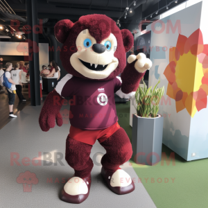 Maroon jonglere maskot...