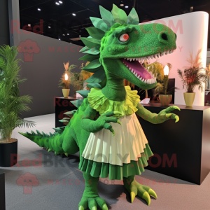 Grøn Spinosaurus maskot...