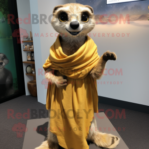 Goud Meerkat mascotte...