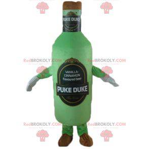 Mascotte groen en bruin reusachtige bierfles - Redbrokoly.com