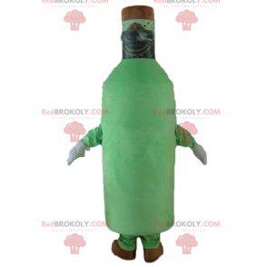 Mascotte groen en bruin reusachtige bierfles - Redbrokoly.com