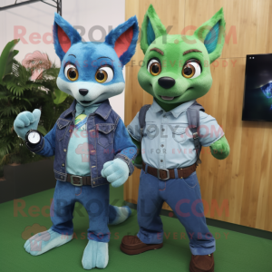 Green Fox maskot kostume...