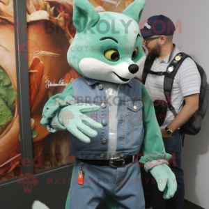 Green Fox maskot kostume...