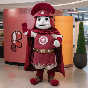 Maroon Roman Soldier maskot...