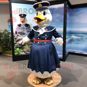 Navy Geese maskot drakt...