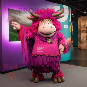 Magenta Yak mascotte...