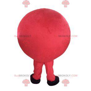 Gigantische rode bal mascotte. Ronde mascotte - Redbrokoly.com