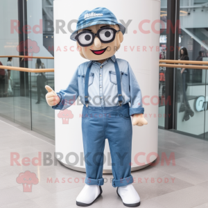 nan Gyro mascot costume character dressed with a Boyfriend Jeans and Eyeglasses