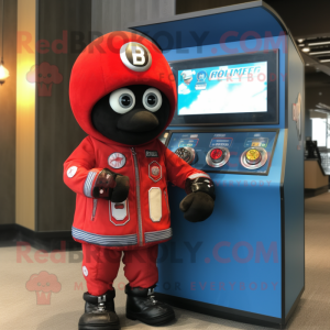 Red Gumball Machine maskot...