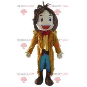 Jongen mascotte. Mascotte van de kleine kinderschool -