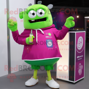 Magenta groen bier mascotte...