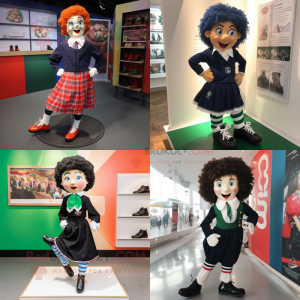 nan Irish dancing shoes mascot costume character dressed with Oxford Shirt and Scarves