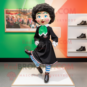 nan Irish dancing shoes mascot costume character dressed with Oxford Shirt and Scarves