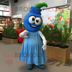 Blue Pepper maskot kostym...