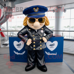 Navy Heart mascotte kostuum...