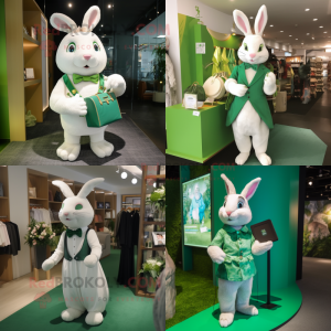 Grøn vild kanin maskot...