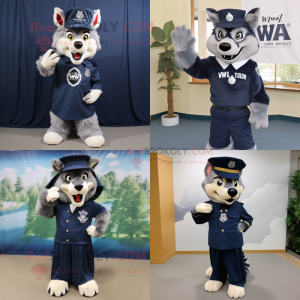 Navy zeggen wolf mascotte...