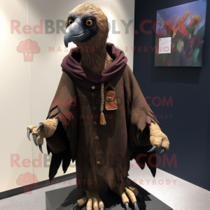 Brun Vulture maskot kostume...
