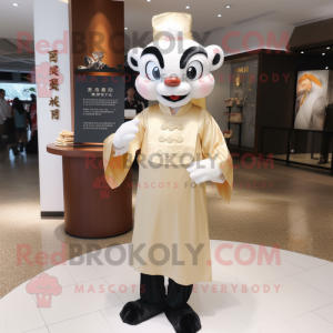 Tan Dim Sum mascot costume character dressed with Tuxedo and Anklets
