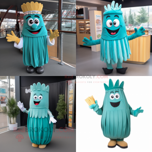 Teal frietjes mascotte...