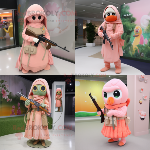 Peach Sniper maskot kostume...