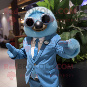 Blue Sloth maskot drakt...