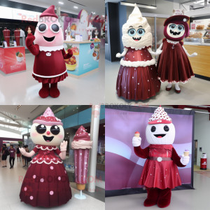 Maroon Ice cream maskot...