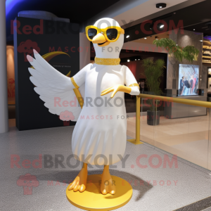 Gold Gull maskot kostume...