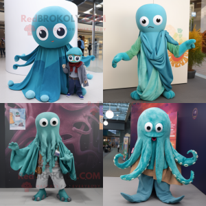 Teal Octopus mascotte...