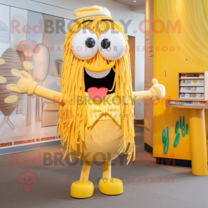 Gele spaghetti mascotte...