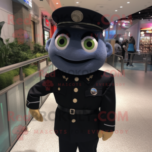 nan police officer mascot costume character dressed with Suit and Tie pins