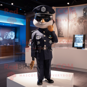 nan police officer mascot costume character dressed with Suit and Tie pins
