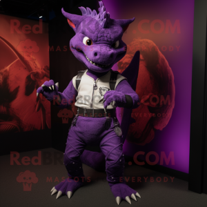 Purple Dragon maskot drakt...