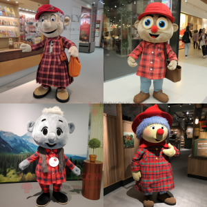 nan Pepper mascot costume character dressed with Flannel Shirt and Coin purses