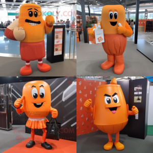 Orange boksehandske maskot...