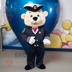 Navy Heart maskot kostume...