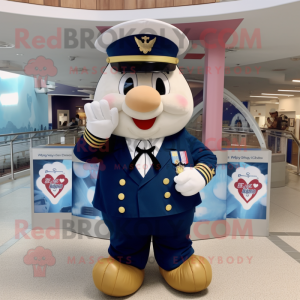 Navy Heart mascotte kostuum...