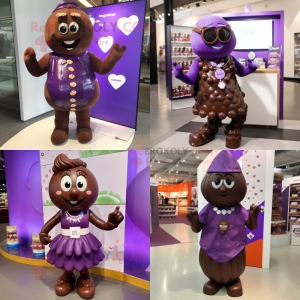 Lilla chokolade maskot...