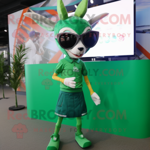 Groene Gazelle mascotte...