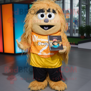 nan Pad Thai mascot costume character dressed with V-Neck Tee and Backpacks