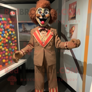 Brown Clown mascotte...