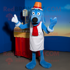 Blue Hot Dogs maskot...