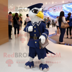 Navy Falcon maskot kostume...